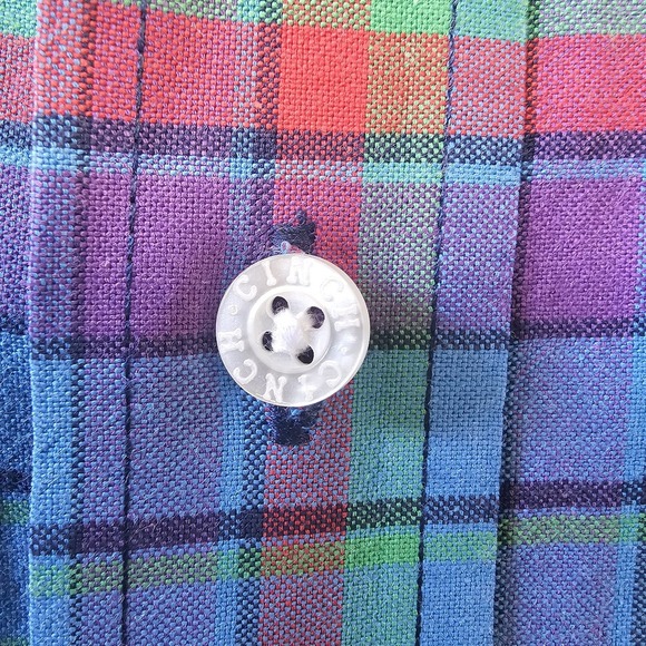 Cinch Shirt Men's Size XXL Button Down Long Sleeve Front Pocket Logo Plaid - Picture 5 of 9